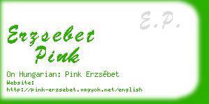 erzsebet pink business card